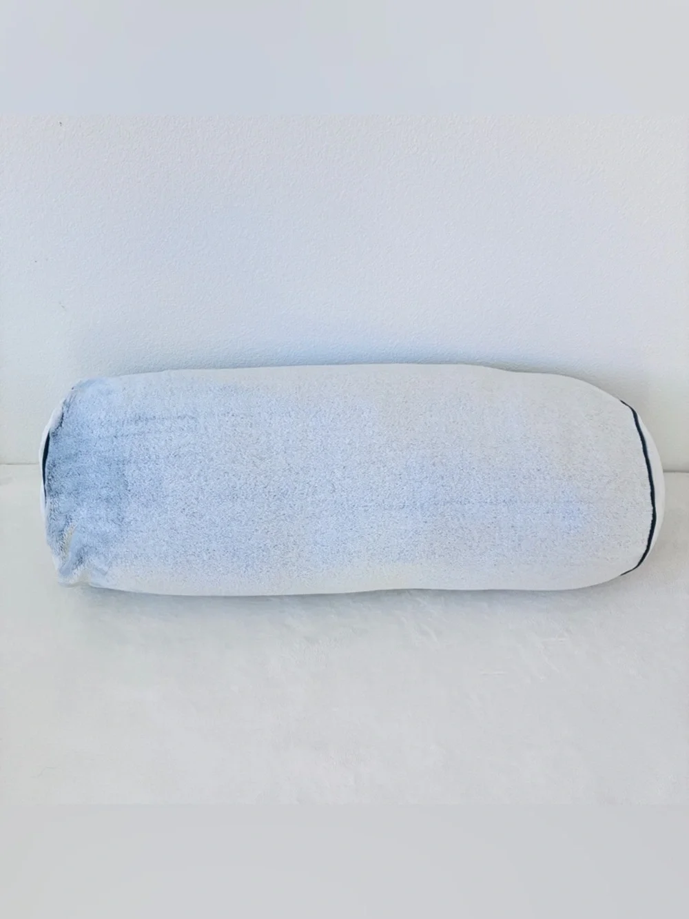 IKEA BLÅSKATA Big Size Cushion – Cylinder Shaped, Light Gray